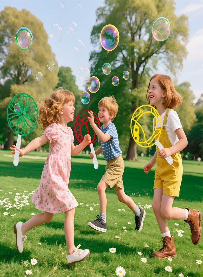 iShyan Big Bubble Wands Set,6 PCS Large Bubbles Maker Wand Set with Tray,Bubble Making Toys for Kids Summer Outdoor Birthday Party Favors - Image 4