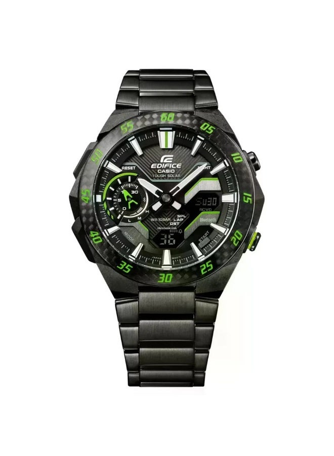 Casio EDIFICE WINDFLOW ECB-2200RC-1A3 Solar Stainless Steel - Image 1