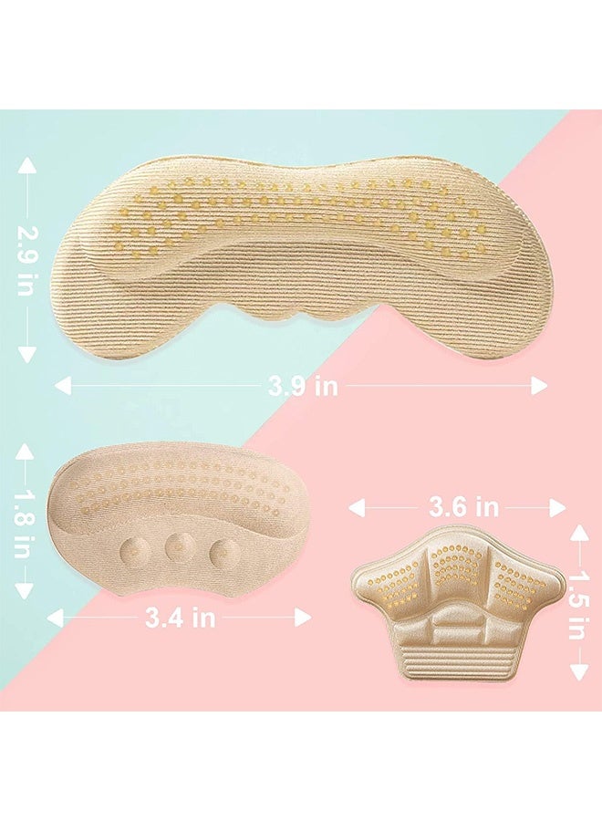 Peachjoy 4 Pairs Heel Cushion, Grip for Shoes Too Big, Self-Adhesive Anti-Slip Pads, Shoe Insoles for Ladies Liners, Blister Protectors for Women Men, Fit and Comfort - Image 2