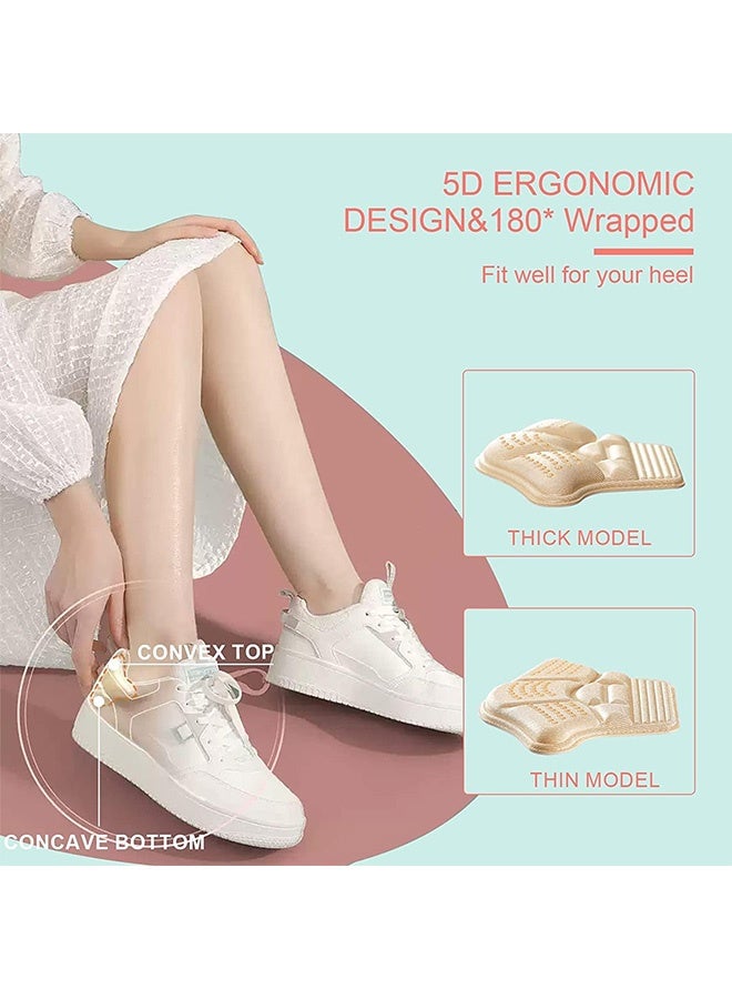 Peachjoy 4 Pairs Heel Cushion, Grip for Shoes Too Big, Self-Adhesive Anti-Slip Pads, Shoe Insoles for Ladies Liners, Blister Protectors for Women Men, Fit and Comfort - Image 4