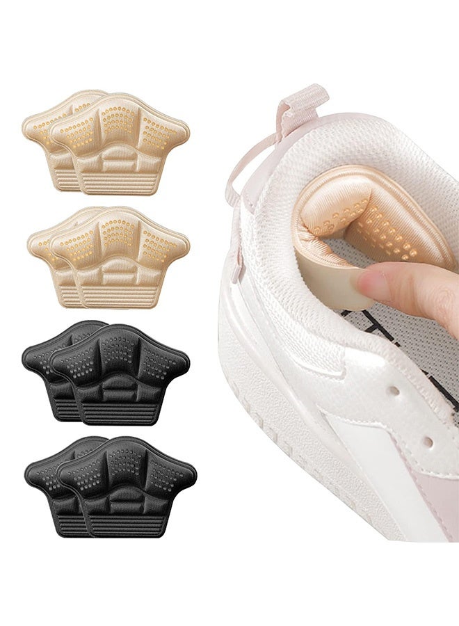 Peachjoy 4 Pairs Heel Cushion, Grip for Shoes Too Big, Self-Adhesive Anti-Slip Pads, Shoe Insoles for Ladies Liners, Blister Protectors for Women Men, Fit and Comfort - Image 1