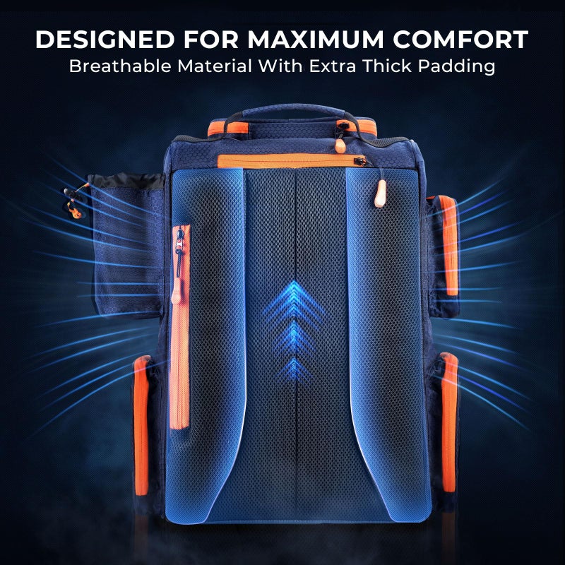 KastKing Bait Boss Fishing Tackle Backpack with Rod Holders-4 Tackle Boxes-Rain Cover,43L Large Storage for Fishing Gear, Orange - Image 5