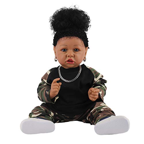 HOOMAI Lifelike Reborn Baby Dolls with Soft Body African American Realistic Girl Doll 228 Inch Best Birthday Gift Set - Image 1
