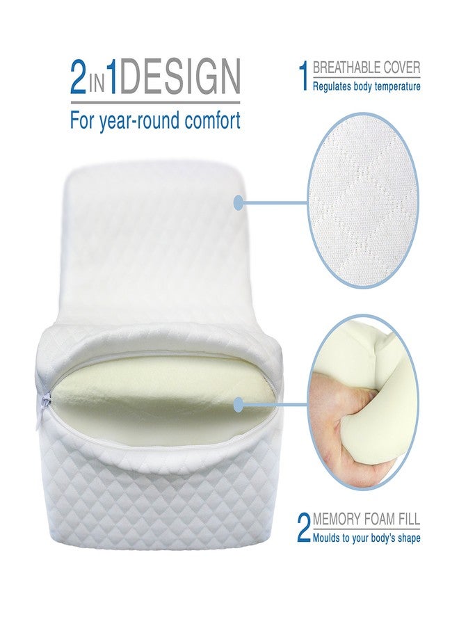 VViViD Pure Memory Foam Knee Wedge Pain Relief Side Sleeper Pillow - Image 2