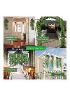 Loquat 86 Feet Artificial Ivy Leaf Plants Vine Hanging Garland Fake Foliage Flowers Wall Décor Green  - Image 5