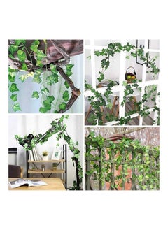 Loquat 86 Feet Artificial Ivy Leaf Plants Vine Hanging Garland Fake Foliage Flowers Wall Décor Green  - Image 3