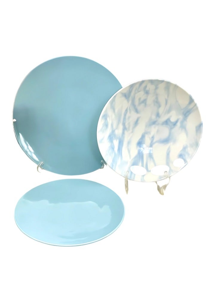 Lotus 18-piece porcelain dinner set, microwave and dishwasher safe  Lotus 