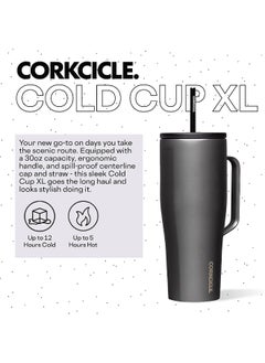 CORKCICLE Corkcicle 30oz Tumbler With Handle, Ceramic Slate, Reusable Water Bottle, Triple Insulated Stainless Steel Travel Mug, BPA Free, Keeps Beverages Cold 12 Hours, Tumbler with Lid and Straw, Cold Cup XL  - Image 2