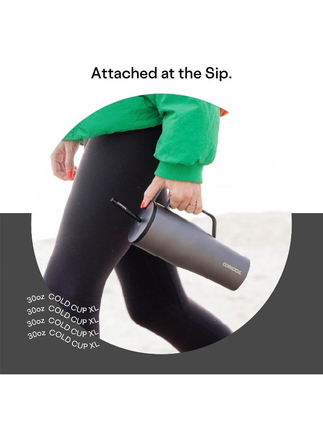 Corkcicle 30oz Tumbler With Handle, Ceramic Slate, Reusable Water Bottle, Triple Insulated Stainless Steel Travel Mug, BPA Free, Keeps Beverages Cold 12 Hours, Tumbler with Lid and Straw, Cold Cup XL - Image 3