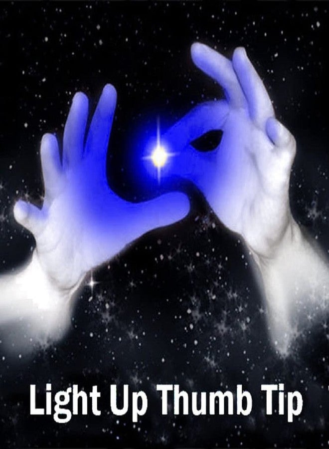 MilesMagic Set of 2 Magic Rubber Thumb Tip Light Up Flash Lights from Anywhere Finger Tricks (Blue) - Image 1