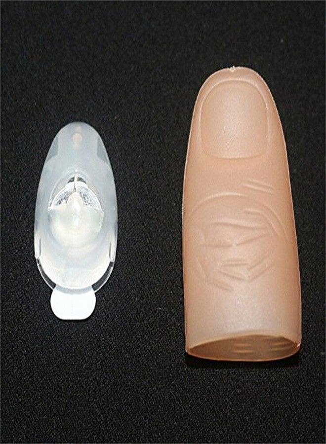 MilesMagic Set of 2 Magic Rubber Thumb Tip Light Up Flash Lights from Anywhere Finger Tricks (Blue) - Image 2