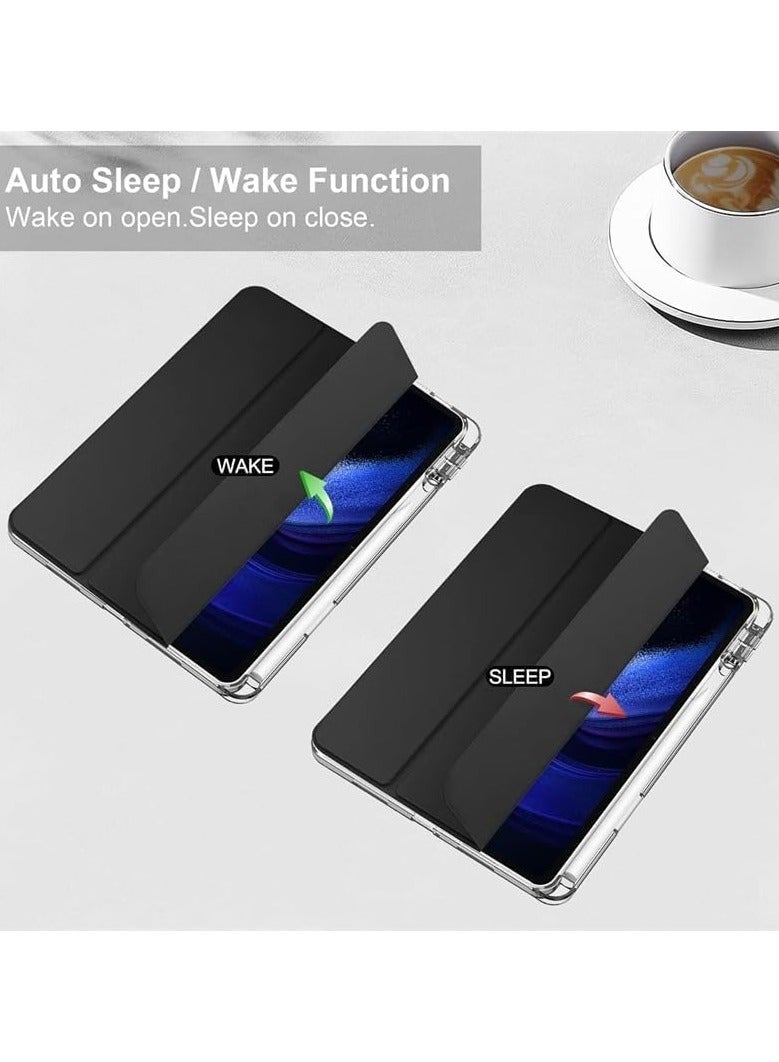 عام متوافق مع غلاف Huawei MatePad Pro بحجم 12.2 بوصة 2024 (MRO-W00/W10)، غلاف رقيق من TPU مع حامل قلم، غلاف خلفي شفاف صلب مع وظيفة إيقاظ/نوم تلقائي وحامل. - Image 3