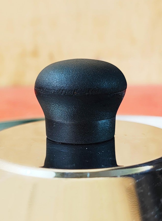 FLIXBLOOM Kitchen Mushroom Shape Knob for All Types of lids with Holes | Pan Lid Replacement Knob | Strong and Durable | Lid Pull-Tab with Screw | Cookware Dhakkan Knobs (3, BAKELITE KNOB) - Image 1