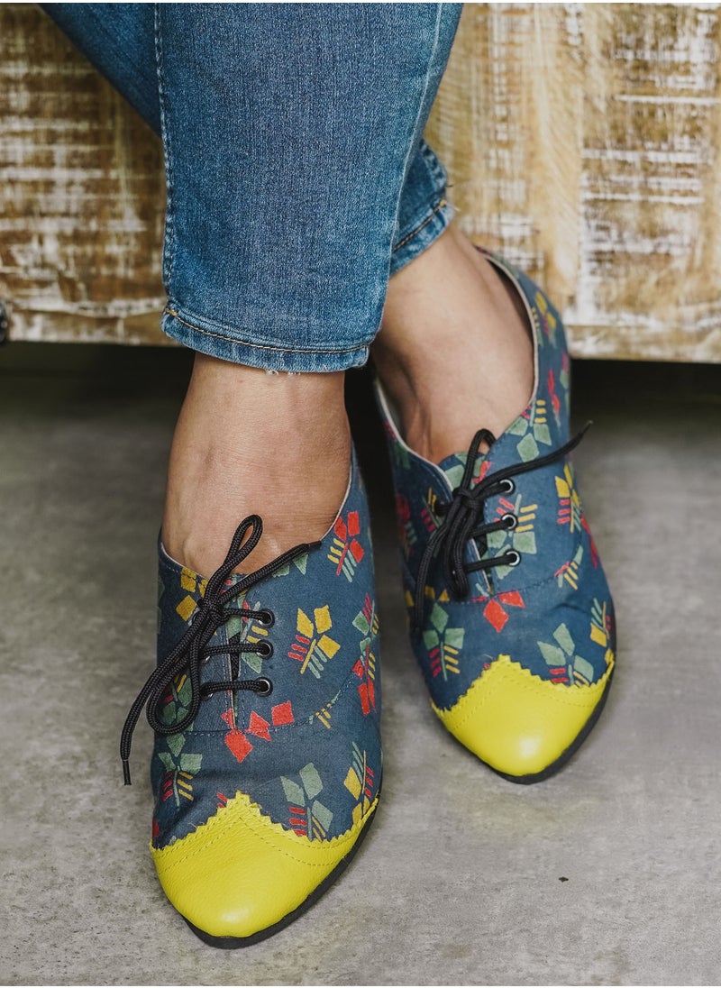 Yoo Street Dual Textured Printed Oxfords Shoes: A Fusion of Style and Sophistication  - Image 1