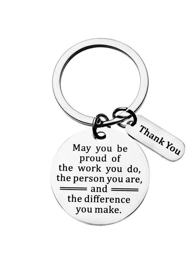 6 قطعة هدية شكر [ كي رينغ ] , [ ستينلسّ ستيل ] [ كي رينغ ] شكرت زميل معلم وطبيب هبة - Image 4