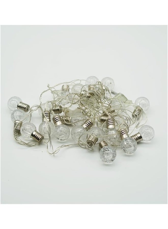 ALLTEC Multi Colour LED Crystal Globe String Lights, 4 Meter, 20 LED Bulbs, Indoor and Outdoor Decorative Lighting - Image 4