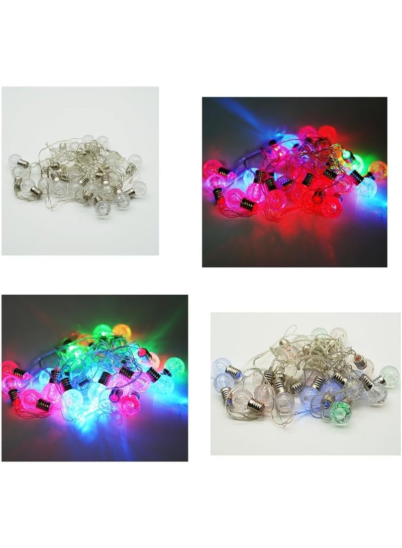 ALLTEC Multi Colour LED Crystal Globe String Lights, 4 Meter, 20 LED Bulbs, Indoor and Outdoor Decorative Lighting - Image 5