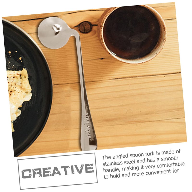 Angled Stainless Steel Adaptive Utensils Ergonomic Grip For Elderly Dining Aid - Image 5