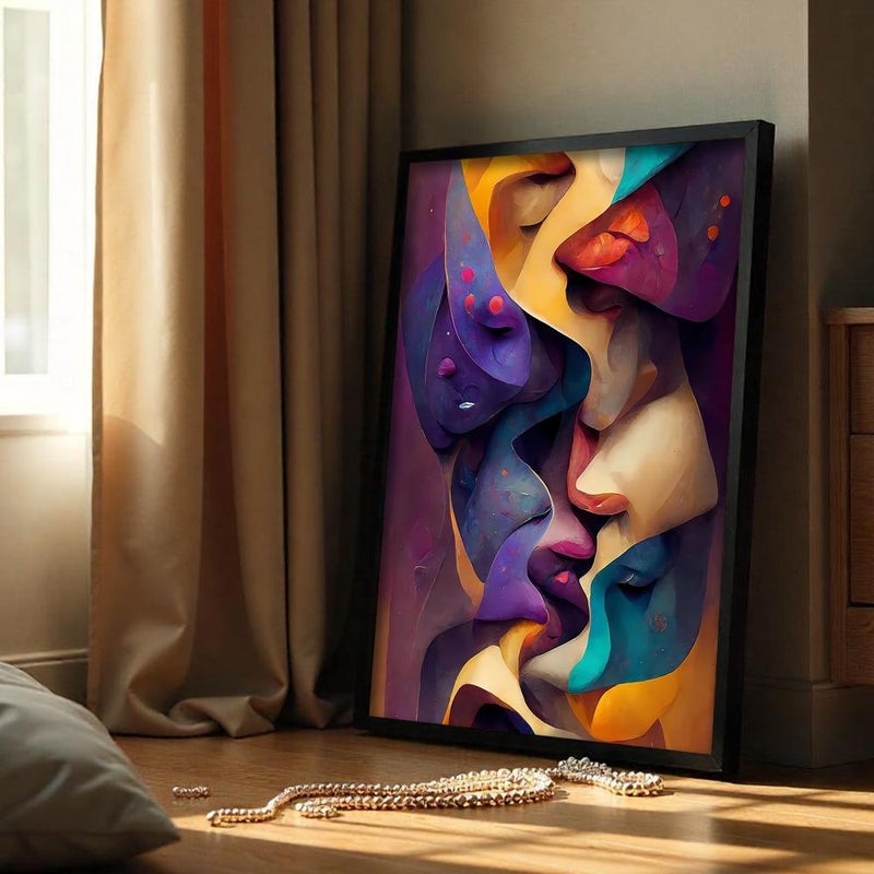 Marktna One piece, abstract art canvas print with a hollow frame, measuring (40×60). - Image 3