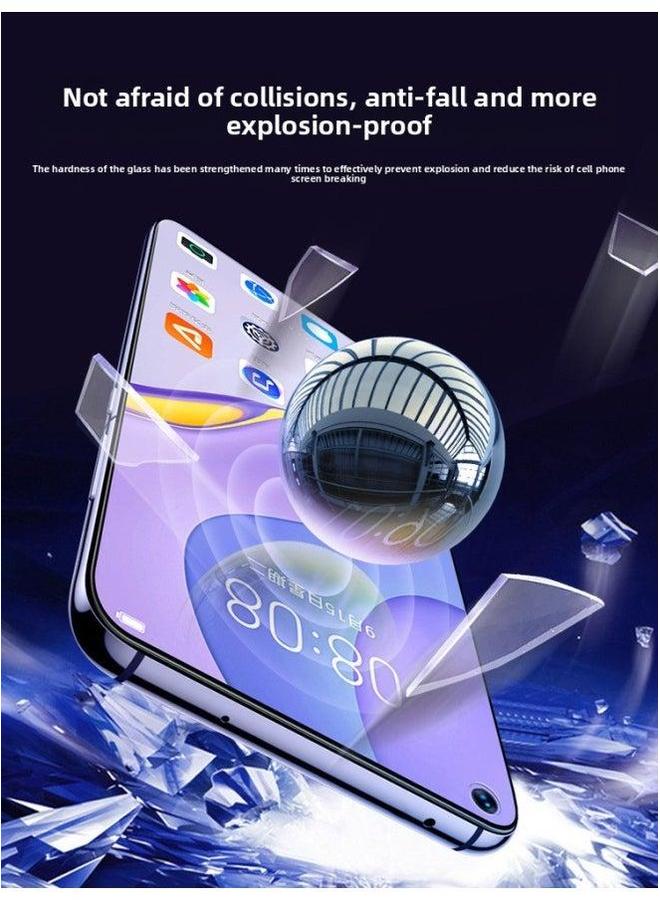 For Huawei Nova 7 Tempered Film Nove7se Anti-Peep Novo Full Screen Coverage Anti-Blue Light Note7 Mobile Phone N-Colour:[hd Model] [2 Pieces] Smooth And No Fingerprints ◉ Comes With Anti-scratch Back Film-Size:For Se 5g Active Edition  - Image 3