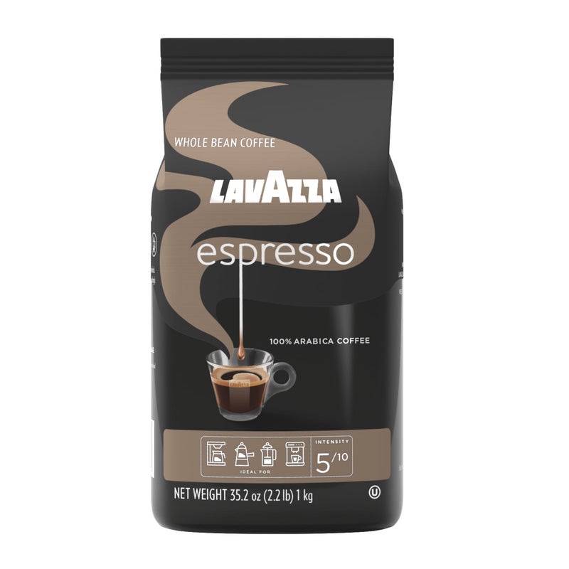 Lavazza Espresso Whole Bean Coffee, Medium Roast, 100% Arabica, 2.2 lb Bag - Image 1