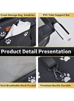 General Pet Car Booster Seat Travel Carrier Cage, Oxford Breathable Folding Soft Washable Travel Bags for Dogs Cats or Other Small Pet  - Image 4