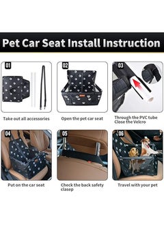 General Pet Car Booster Seat Travel Carrier Cage, Oxford Breathable Folding Soft Washable Travel Bags for Dogs Cats or Other Small Pet  - Image 3