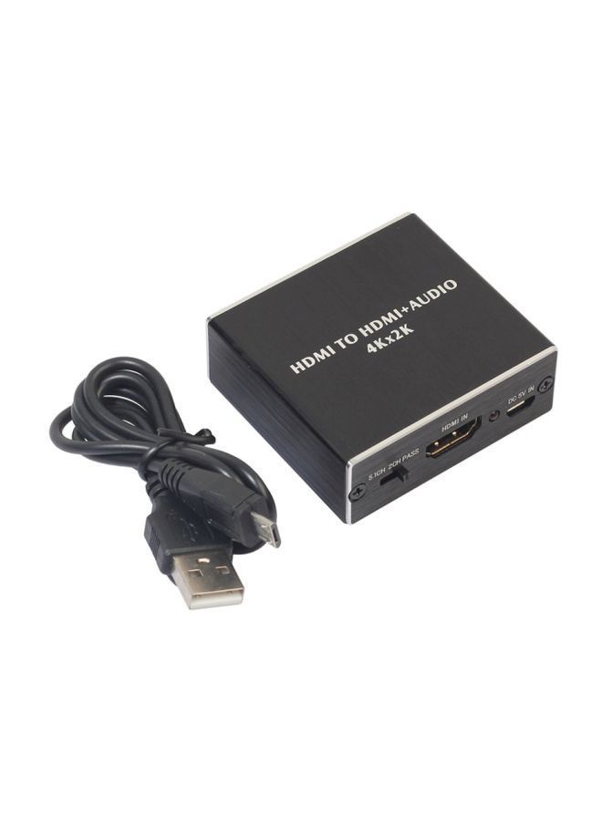 NIBEMINENT HDMI To 3.5 mm Analog Audio Adapter Black - Image 2