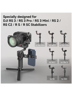 Excefore Phone Support for DJI Stabilizers, Free Adjustment Phone Mount Adapter with 1/4", 20 Threaded Hole and Cold Shoe for DJI RS 3  RS 3 Pro RS 3 Mini RS 2 RS C2  R S R SC, Tripod, 4301  - Image 2