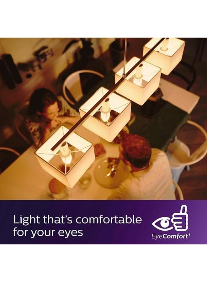 Philips LED Bulb E14 6W , Energy Saving Light Bulb, Bright Warm Yellow Lighting 2700K, 620 Lumens, Standard E27 Base, Long Lifespan, Eco-Friendly Lighting - Image 3