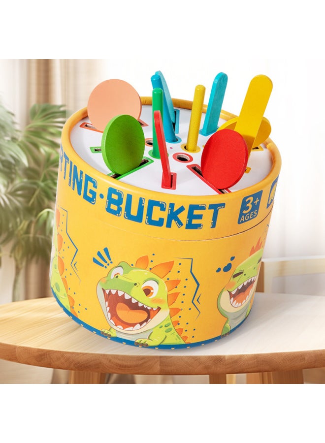 Loquat Wooden Kindergarten Puzzle Color Classification Bucket Cognitive Color Matching Exercise Thinking Sensory Training Toys-Specifications:Ice Cream Stick Color Classification Tube 0.1kg - Image 2