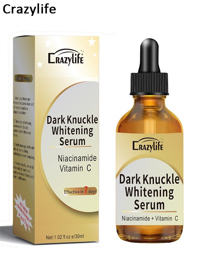 Crazylife Whitening Serum Hand Knuckle Glow Serum, Restoring Hand Treatment, Moisturizing, Exfoliates and Reduces Unbalanced Pigmentation, for Removing Dark Knuckle Elbow, Brighter, Firmer Skin - Image 1