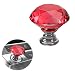 enttgo Car Start Button with PushtoStart Rocker Lever Engine StartStop Joystick and Full Metal Ballbar Starter Cover for Decorative Accessories Diamond Red - Image 2