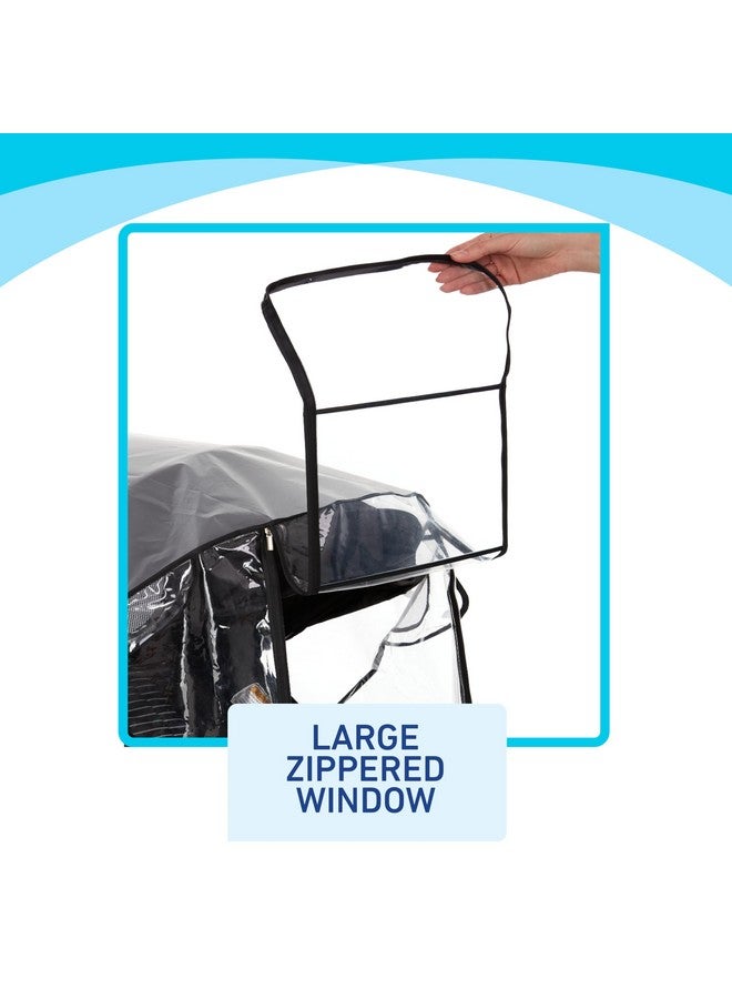 GRACO Graco Univeral Deluxe Weather Shield with Zippered Window, Baby Rain Cover, Universal Size to fit Most Stollers, Waterproof, Windproof, Ventilation, Protection, Shade, Umbrella, Pram, Vinyl, Clear - Image 3
