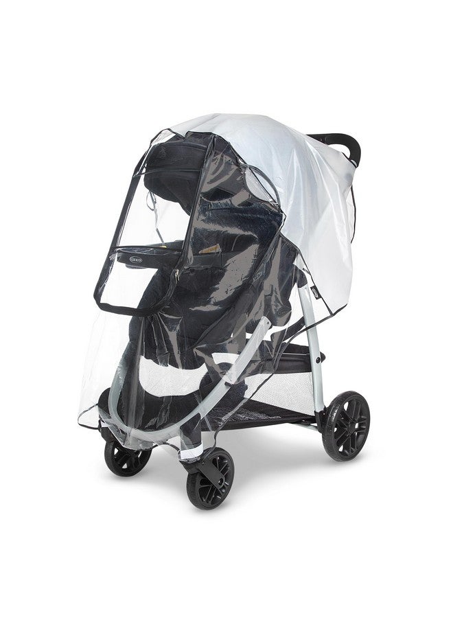 GRACO Graco Univeral Deluxe Weather Shield with Zippered Window, Baby Rain Cover, Universal Size to fit Most Stollers, Waterproof, Windproof, Ventilation, Protection, Shade, Umbrella, Pram, Vinyl, Clear - Image 1