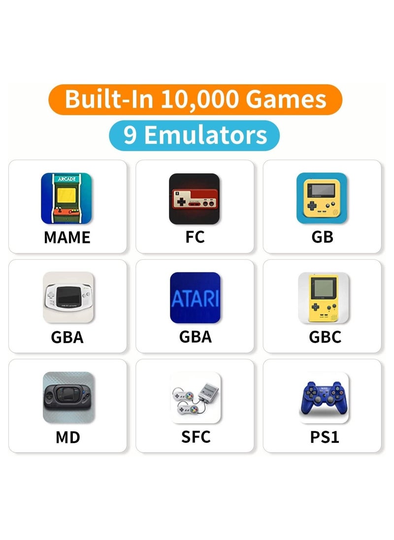 Wireless Retro Game Console, Plug & Play Video TV Game Stick With 10000+ Games Built-in, 9 Emulators, 4K HDMI Output for TV with Dual 2.4G Wireless Controllers  - Image 2