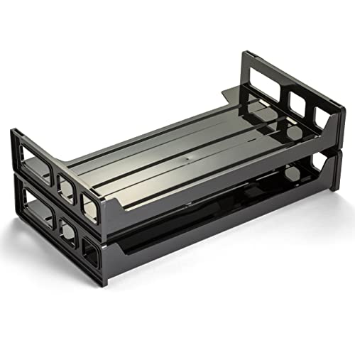 Officemate 26054 Recycled Desk Tray, Side Load,9 x 16 1/4 x 5, Legal, Black, 2/PK (OIC26054) - Image 5