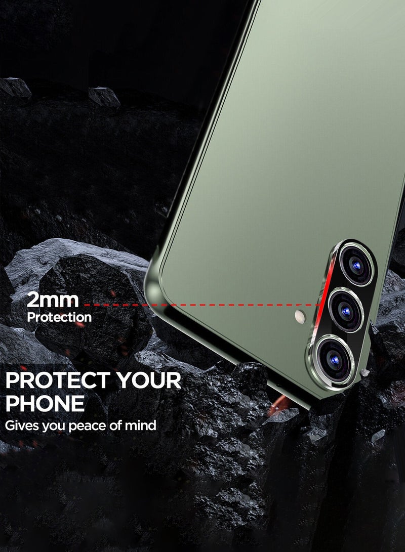 Wtech Samsung Galaxy S25 5G 2025 Premium Camera Lens Tempered Glass Protector Shield - Clear/Black - Image 2