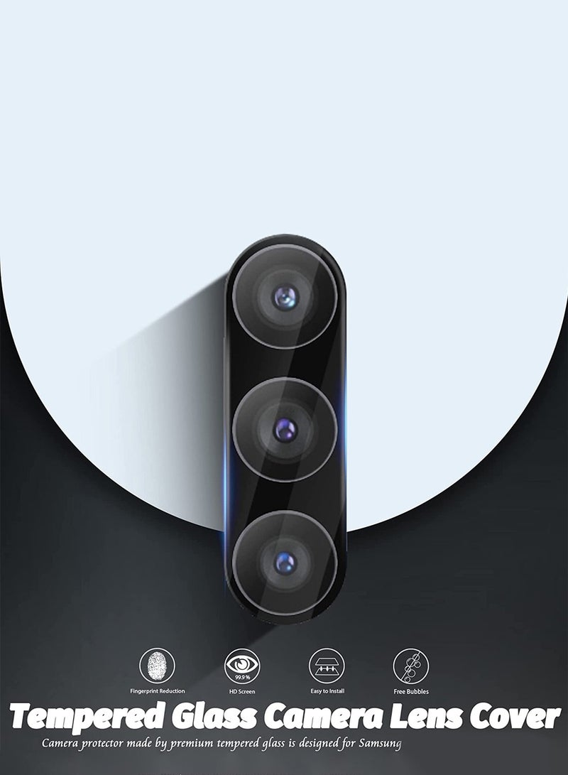 Wtech Samsung Galaxy S25 5G 2025 Premium Camera Lens Tempered Glass Protector Shield - Clear/Black - Image 5