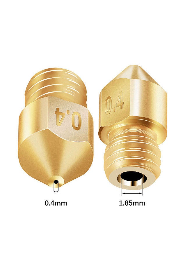 Generic 6PCS 3D Printer Brass Copper Extruder Nozzle MK8 0.4mm for Creality CR-6 SE 3D Printer 1.75mm Filament  - Image 5