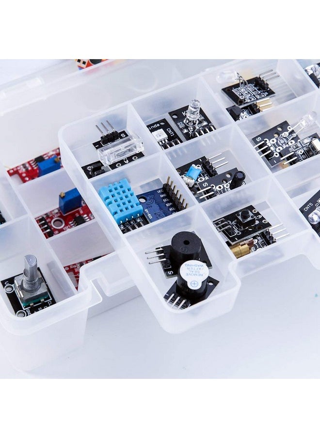 ELEGOO - ELEGOO Upgraded 37 in 1 Sensor Modules Kit with Tutorial Compatible with Arduino IDE UNO R3 MEGA Nano - Image 1