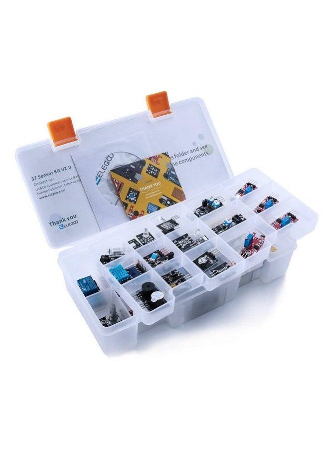 ELEGOO - ELEGOO Upgraded 37 in 1 Sensor Modules Kit with Tutorial Compatible with Arduino IDE UNO R3 MEGA Nano - Image 1