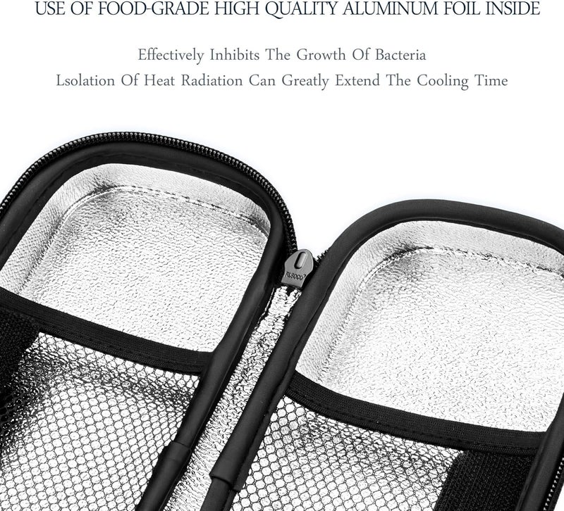 SHBC Insulin Cooler Case Travel for Diabetic Organize Insulated Cooling Bag for Medication with 2 Ice Packs Gray Medical Cool Bag - Image 3