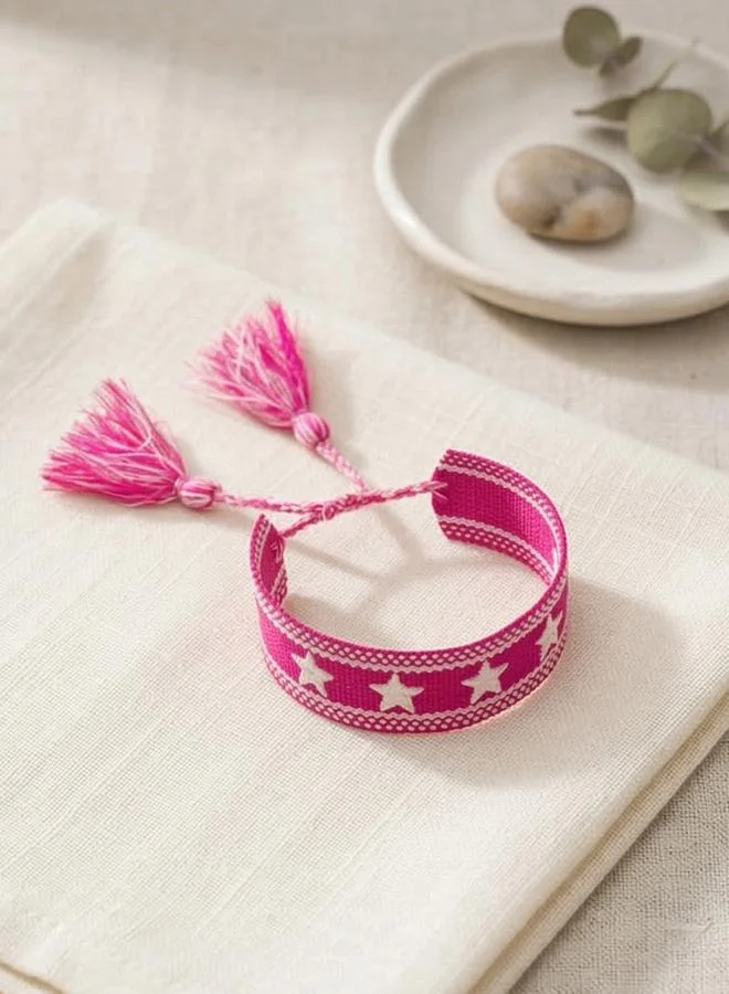 Take Two  Multi-Color Star Embellished Woven Bracelet for Women | Best Price UAE