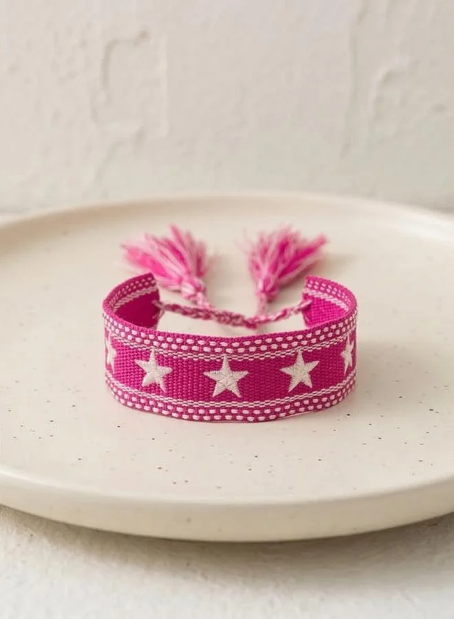 Take Two  Multi-Color Star Embellished Woven Bracelet for Women | Best Price UAE