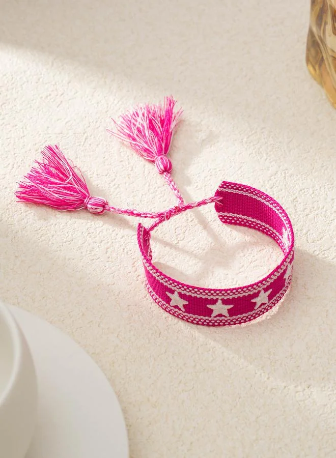 Take Two  Multi-Color Star Embellished Woven Bracelet for Women | Best Price UAE