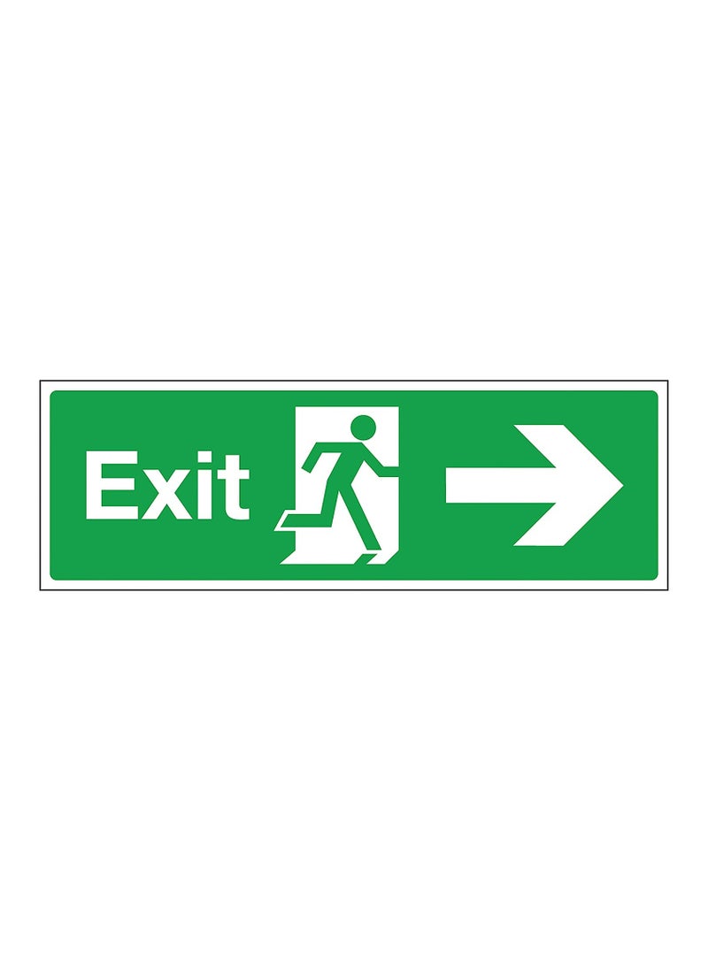Generic Directional sign Exit sign with right arrow Adhesive sticker for emergency exits for companies and institutions Manufactured by Up to Date Egypt  - Image 1