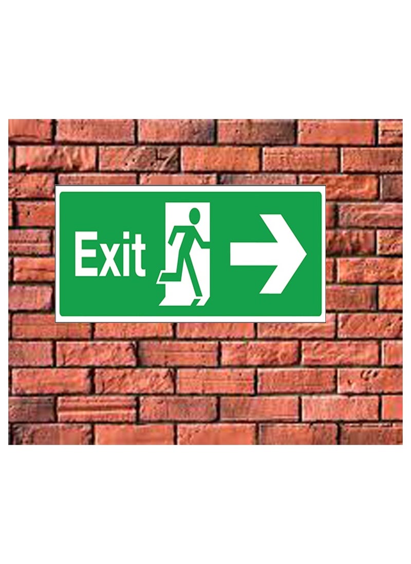 Generic Directional sign Exit sign with right arrow Adhesive sticker for emergency exits for companies and institutions Manufactured by Up to Date Egypt  - Image 3