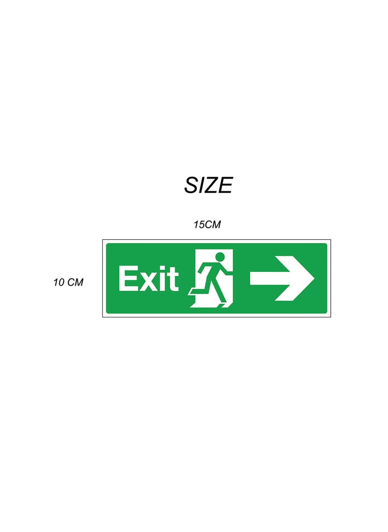 Generic Directional sign Exit sign with right arrow Adhesive sticker for emergency exits for companies and institutions Manufactured by Up to Date Egypt  - Image 4