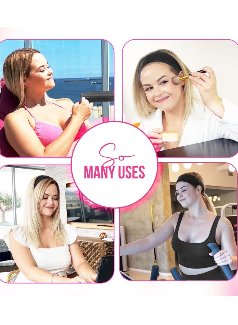 إسكدنيا 10 عبوات من عصابات الرأس القابلة للتمدد والمضادة للانزلاق رائعة لممارسة الرياضة واليوجا والبيلاتيس والجري وصالة الألعاب الرياضية والتدريبات والبيسبول والملابس الكاجوال - Image 4